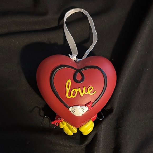 Disney Mickey & Minnie Red Heart Love Christmas Ornament - Picture 2 of 7